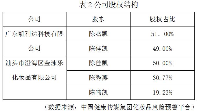 表2公司股權(quán)結(jié)構(gòu)
