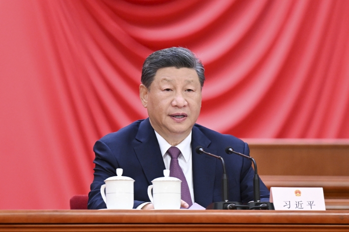 9月14日上午，中共中央、全國(guó)人大常委會(huì)在北京人民大會(huì)堂隆重舉行慶祝全國(guó)人民代表大會(huì)成立70周年大會(huì)。中共中央總書記、國(guó)家主席、中央軍委主席習(xí)近平出席會(huì)議并發(fā)表重要講話。 新華社記者 謝環(huán)馳 攝