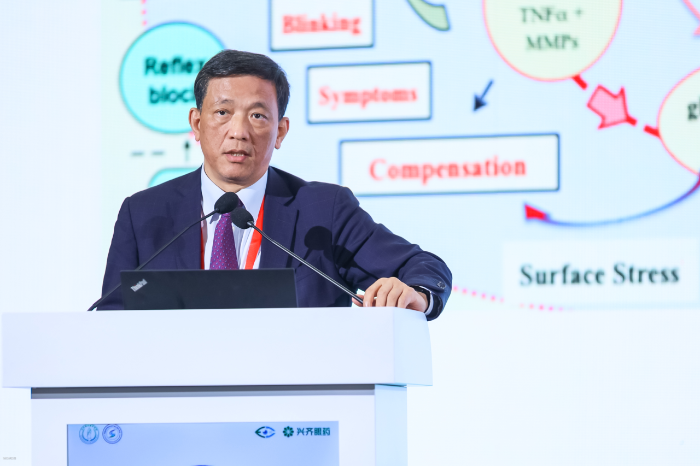 圖為劉祖國在第四屆守護全生命周期眼健康會上作專題發(fā)言。